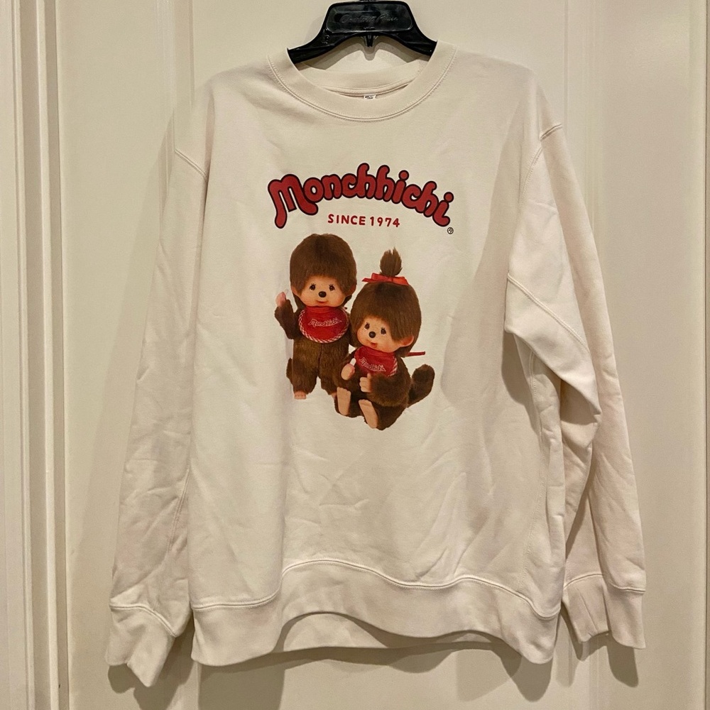New Uniqlo Monchhichi Cream Sweatshirt
